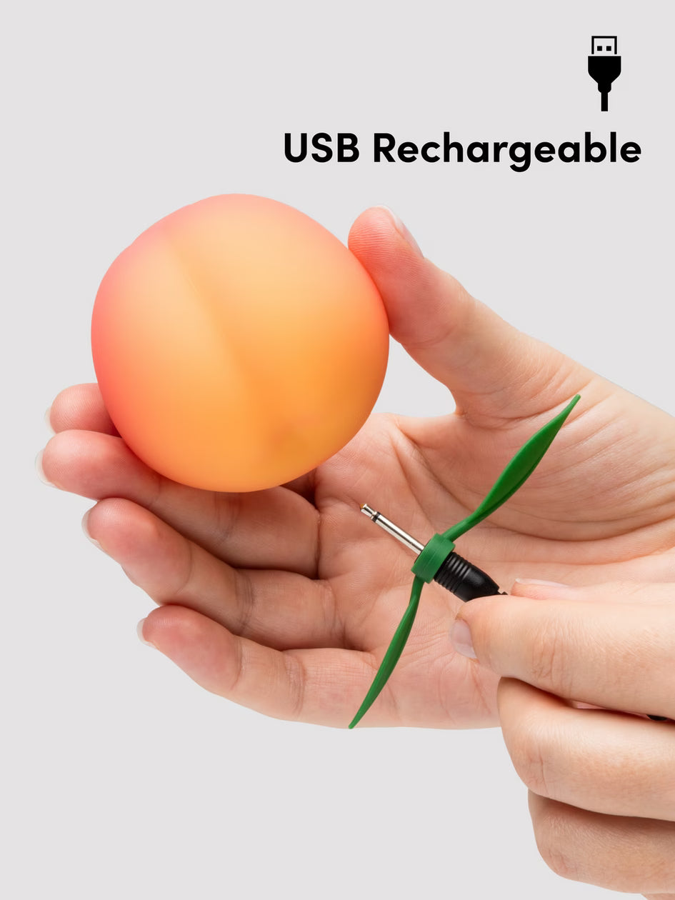 Pink Peach Rechargeable Silicone Vibrator