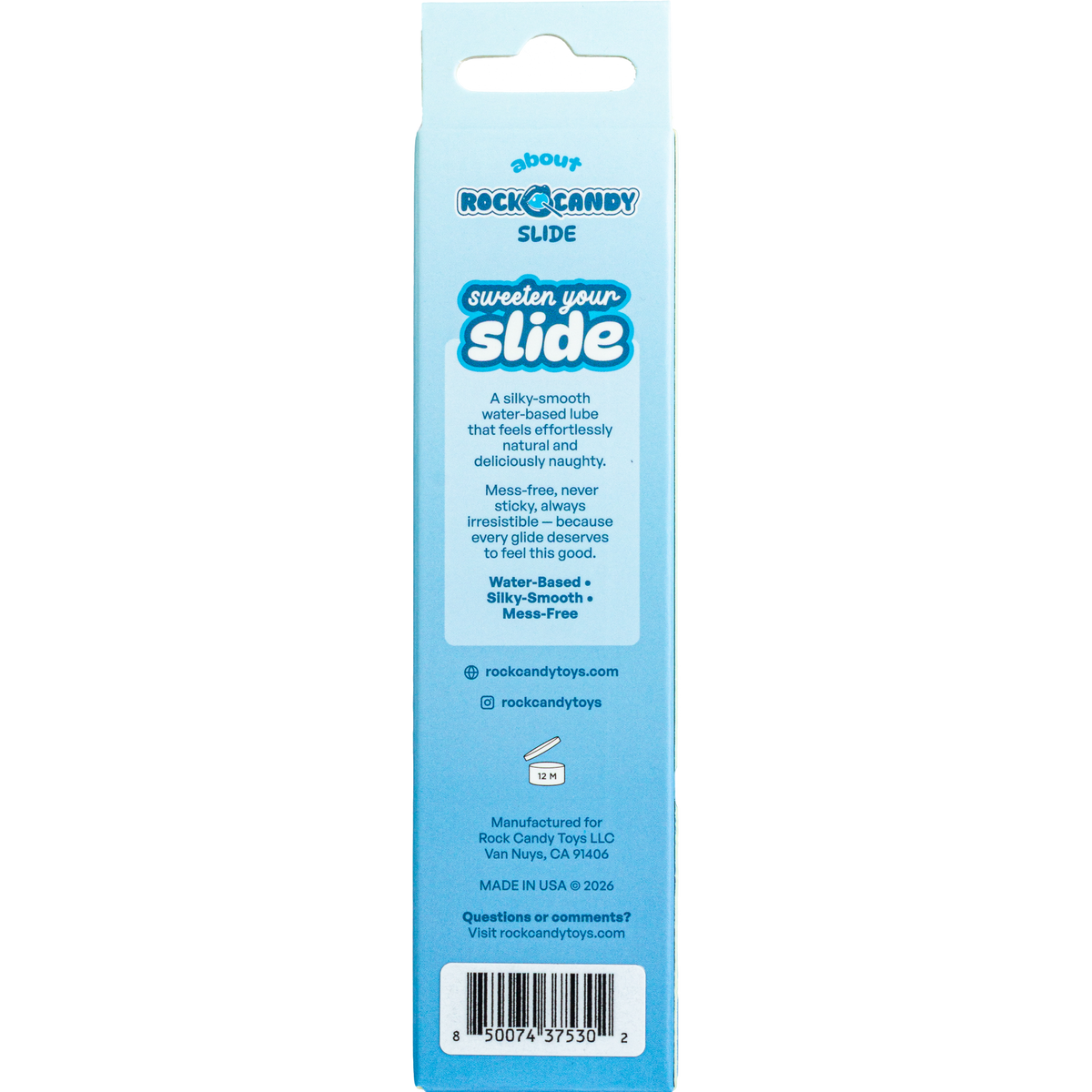 Rock Candy Slide Water Based Lubricant