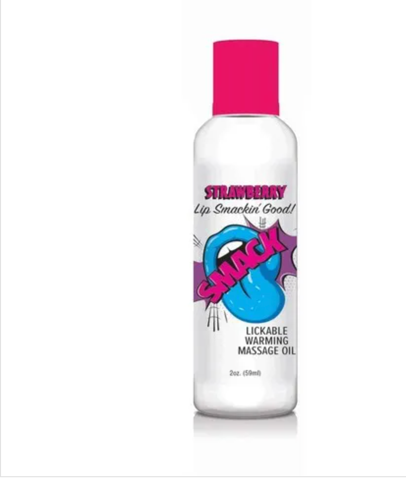 Smack Lickable Massage Oil 2oz - Strawberry Smack