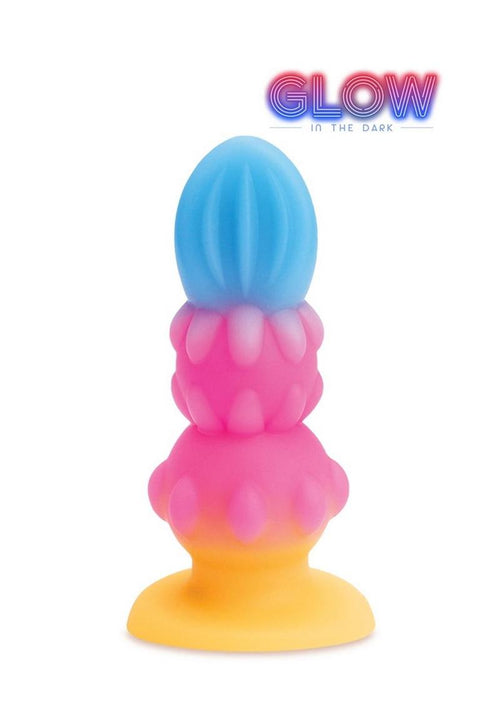 Load image 1 in gallery view. Alien Nation Sprite Jr. Silicone Anal Plug - Blue/Pink/Yellow