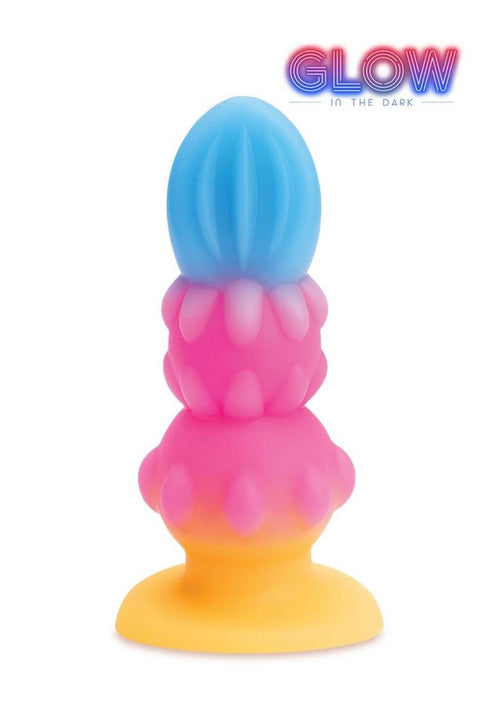 Load image 1 in gallery view. Alien Nation Sprite Silicone Anal Plug - Blue/Pink/Yellow