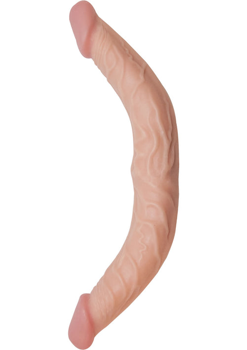 Load image 1 in gallery view. All American Whoppers Curved Double Dildo - Flesh/Vanilla - 13in