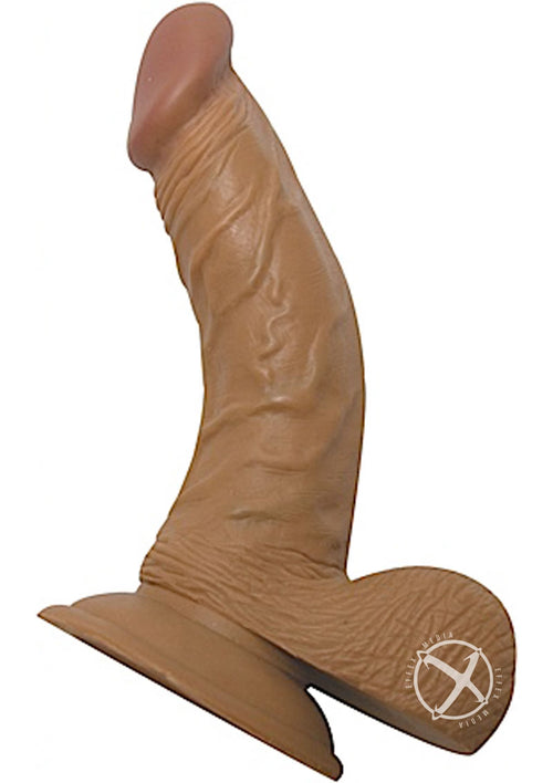 Load image 1 in gallery view. All American Whoppers Dildo with Balls Latin - Caramel - 6.5in