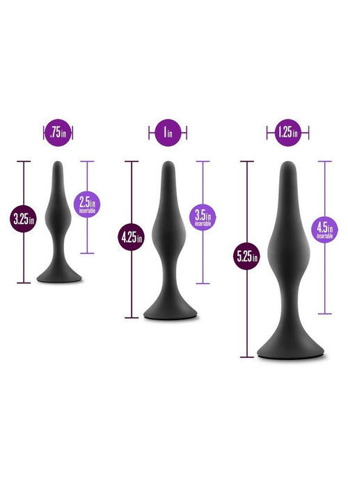 Load image 1 in gallery view. Anal Adventures Platinum Silicone Beginner Plug Kit Anal Adventures