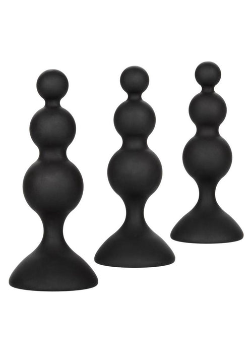 Load image 1 in gallery view. Anal Toys Silicone Beaded Anal Kit - Black