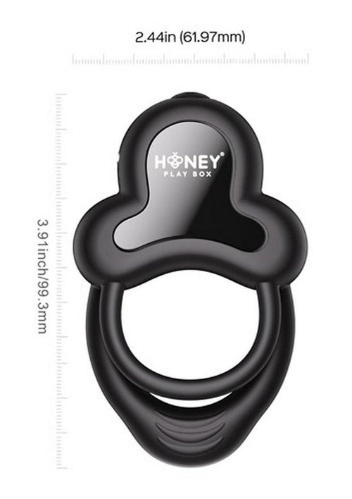 Load image 1 in gallery view. Anello App Control Vibrating Silicone Rechargeable Cock Ring with Clitoral Stimulator Honey Play Box