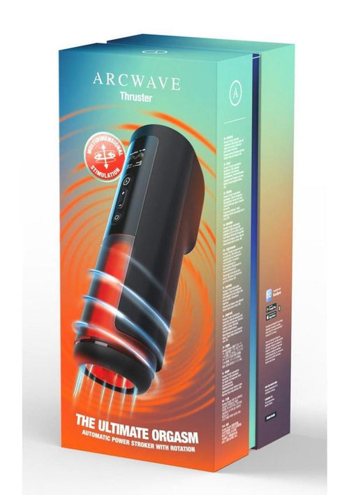 Load image 1 in gallery view. Arcwave Thruster Rechargeable Silicone App Compatible Stroker - Black/Orange