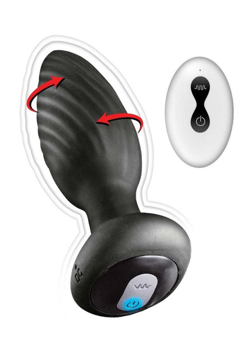 Load image 1 in gallery view. Ass-Sation Remote Vibrating and Rotating Rechargeable Silicone Anal Plug Ass-Sation