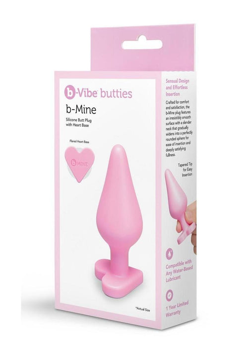 Load image 1 in gallery view. B-Vibe Butties B-Mine Silicone Anal Plug - Pink