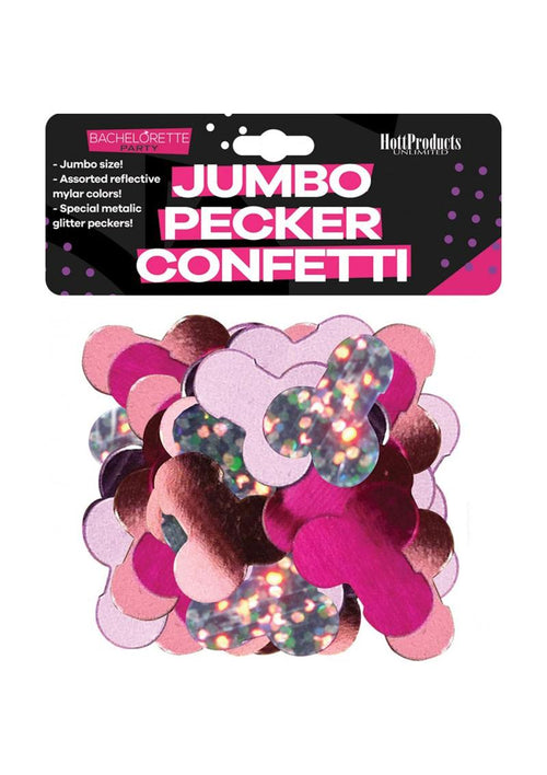 Load image 1 in gallery view. Bachelorette Mylar Party Pecker Confetti - Multicolor - Jumbo