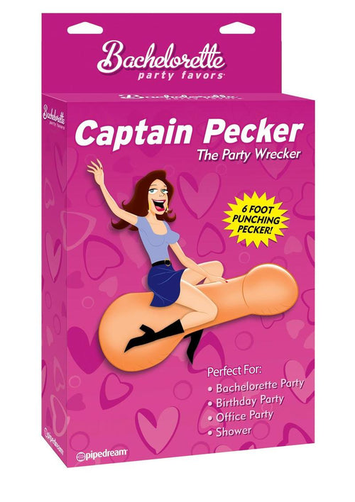 Load image 1 in gallery view. Bachelorette Party Favors Captain Pecker The Inflatable Party Pecker - Vanilla