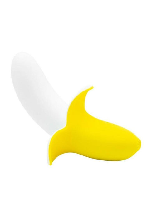 Load image 1 in gallery view. Banana Bliss Mini Silicone Rechargeable Banana Vibrator with Clitoral Stimulator - Yellow