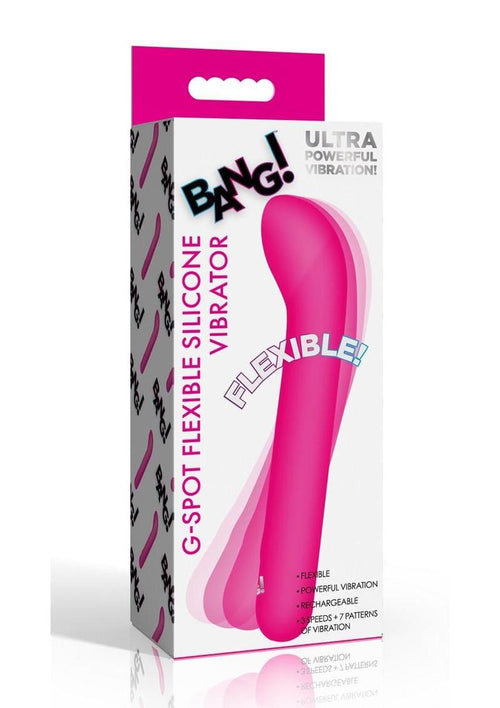 Load image 1 in gallery view. Bang! G-Spot Flexible Rechargeable Silicone Vibrator - Pink