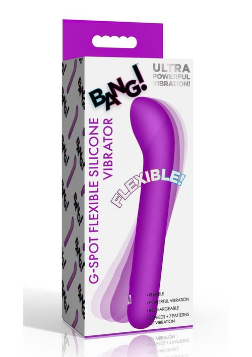Load image 1 in gallery view. Bang! G-Spot Flexible Rechargeable Silicone Vibrator - Purple