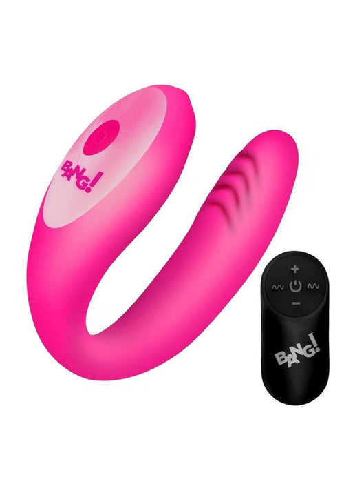 Load image 1 in gallery view. Bang! Gyrating G-Spot Rechargeable Silicone Dual Stimulating Vibrator with Remote - Pink