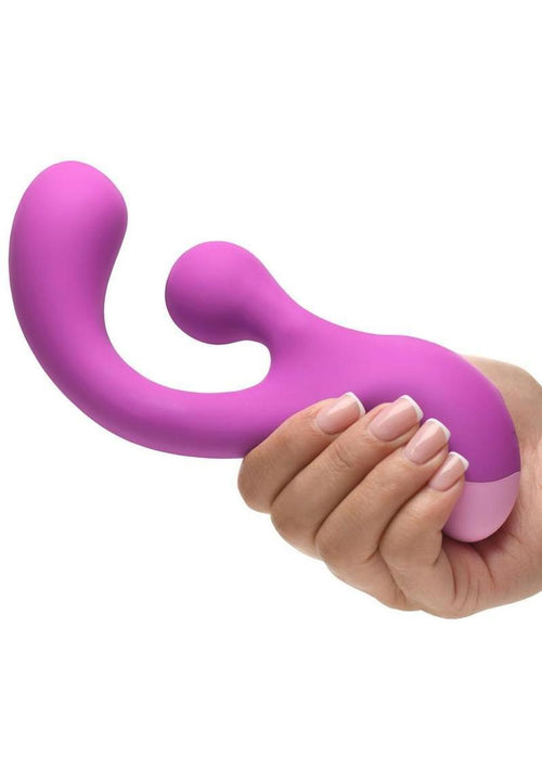Load image 1 in gallery view. Bang! Gyro Rabbit Rechargeable Silicone Vibrator - Purple
