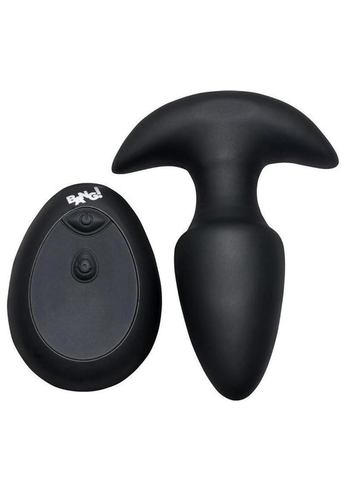Load image 1 in gallery view. Bang! Thrusting and Vibrating Rechargeable Silicone Butt Plug - Black