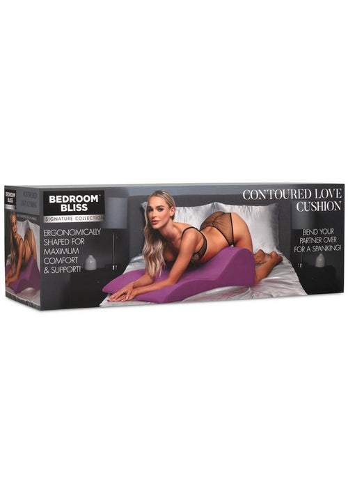 Load image 1 in gallery view. Bedroom Bliss Contoured Love Cushion - Purple