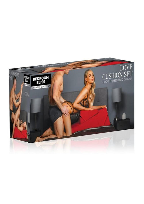 Load image 1 in gallery view. Bedroom Bliss Love Cushion - Red - Set