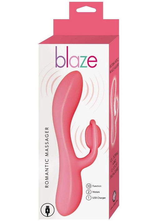 Load image 1 in gallery view. Blaze Romantic Rechargeable Silicone Vibrator - Red