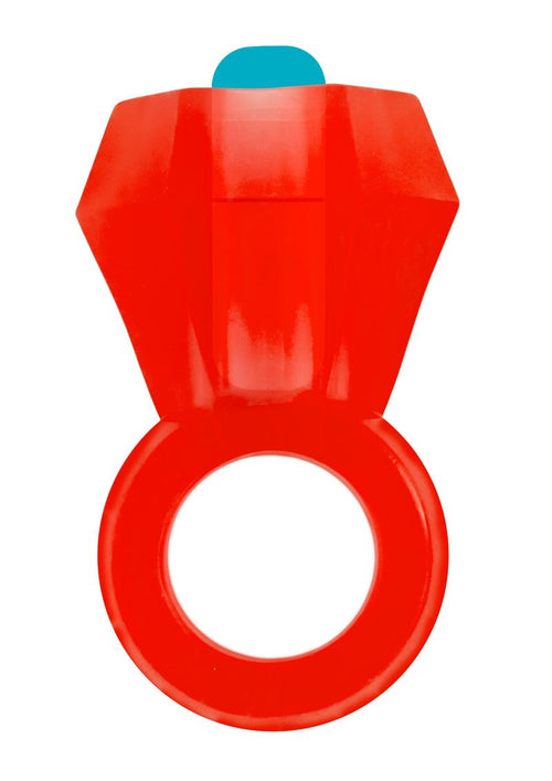 Load image 1 in gallery view. Bling Pop Vibarting Cock Ring - Red