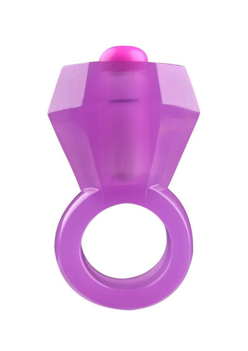 Load image 1 in gallery view. Bling Pop Vibrating Cock Ring - Purple