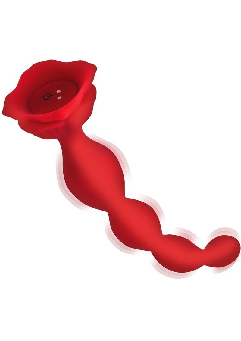 Bloomgasm Beaded Bloom 9x Rechargeable Silicone Beaded Rose Anal Vibrator Bloomgasm