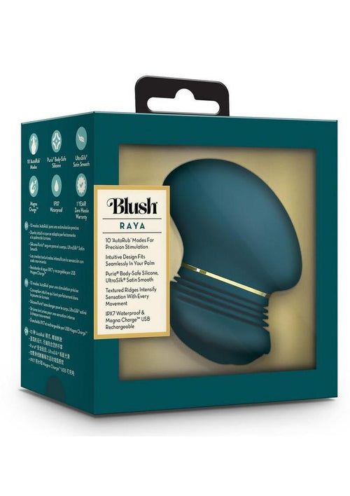 Load image 1 in gallery view. Blush Collection Raya Rechargeable Silicone Clitoral Stimulator - Dark Teal/Teal