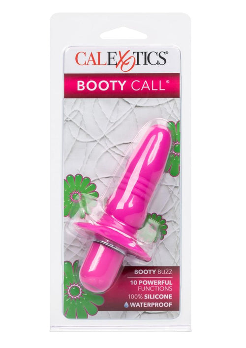 Load image 1 in gallery view. Booty Call Booty Buzz Silicone Vibrating Butt Plug - Pink