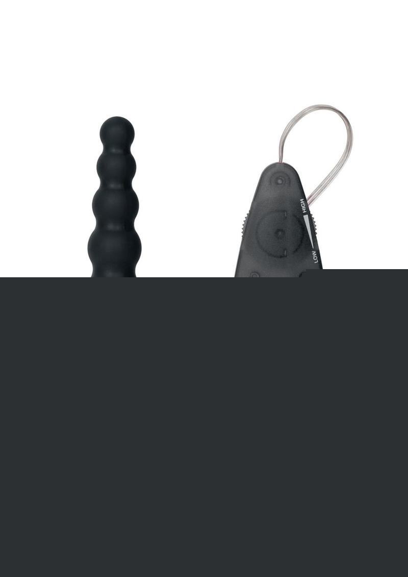 Booty Call Booty Shaker Silicone Vibrating Butt Plug with Remote Control - Black