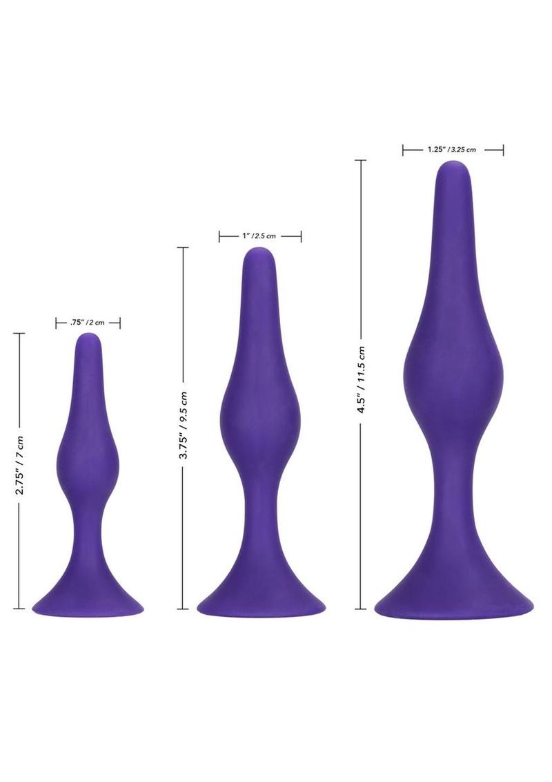 Booty Call Booty Trainer Starter Kit Silicone Anal Plugs 3 Assorted Sizes Booty Call