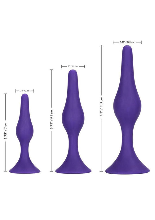 Load image 1 in gallery view. Booty Call Booty Trainer Starter Kit Silicone Anal Plugs 3 Assorted Sizes Booty Call
