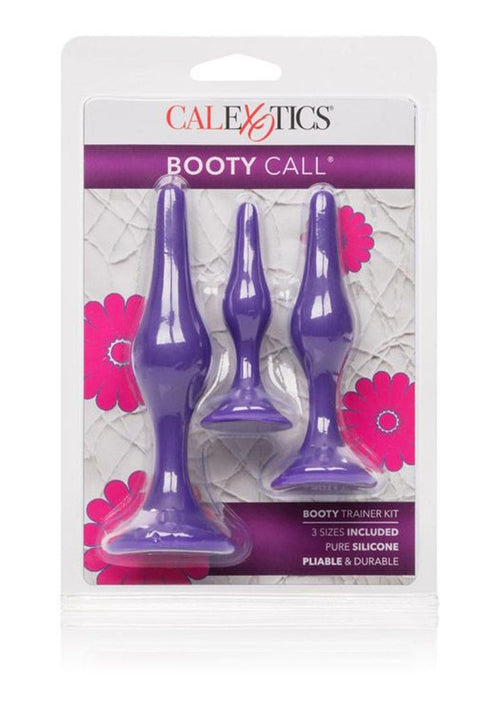 Load image 1 in gallery view. Booty Call Booty Trainer Starter Kit Silicone Anal Plugs 3 Assorted Sizes - Purple