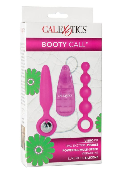 Load image 1 in gallery view. Booty Call Booty Vibro Kit Silicone Vibrating Butt Plug and Anal Beads - Pink