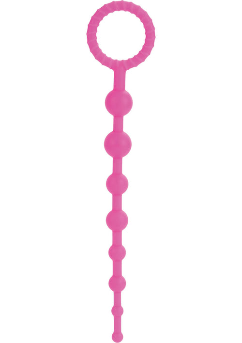 Load image 1 in gallery view. Booty Call X-10 Silicone Anal Beads - Pink