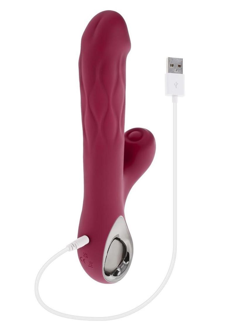 Bursting with Pleasure Rechargeable Silicone Dual Rabbit Vibrator Evolved