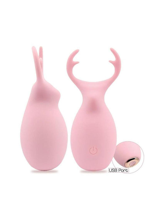 Load image 1 in gallery view. Buzzy Buddy Hello My Deer Rechargeable Silicone Clitoral Stimulator - Pink