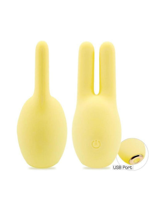 Load image 1 in gallery view. Buzzy Buddy Honey Bunney Rechargeable Silicone Clitoral Stimulator - Yellow