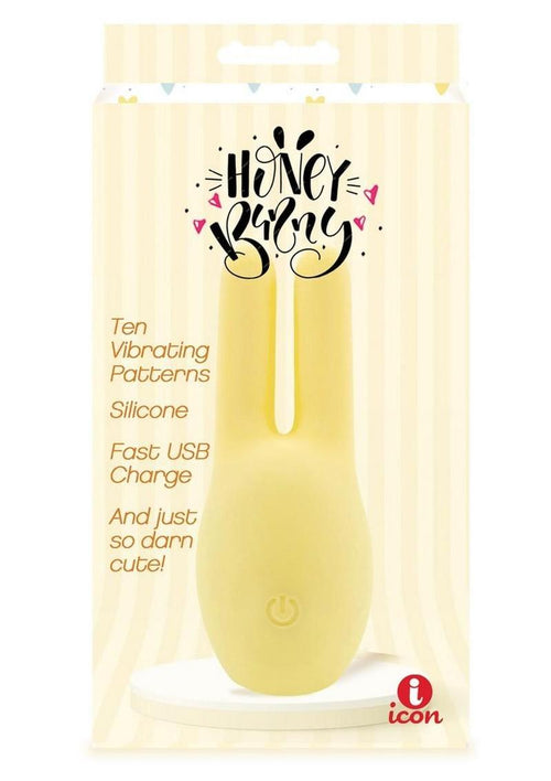 Load image 1 in gallery view. Buzzy Buddy Honey Bunney Rechargeable Silicone Clitoral Stimulator - Yellow