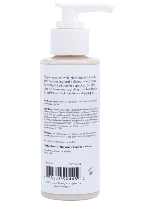 Load image 1 in gallery view. CG Glow Vanilla Cupcake Fragranced Shimmer Lotion - Gold
