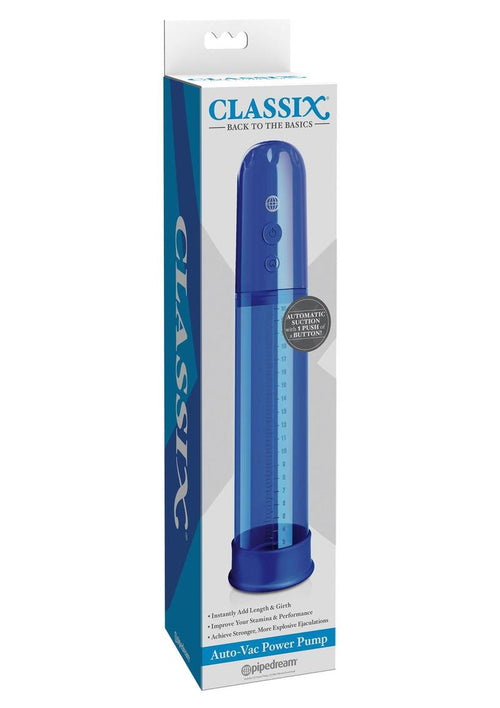 Load image 1 in gallery view. Classix Auto-Vac Power Pump Penis Enlargement System - Blue