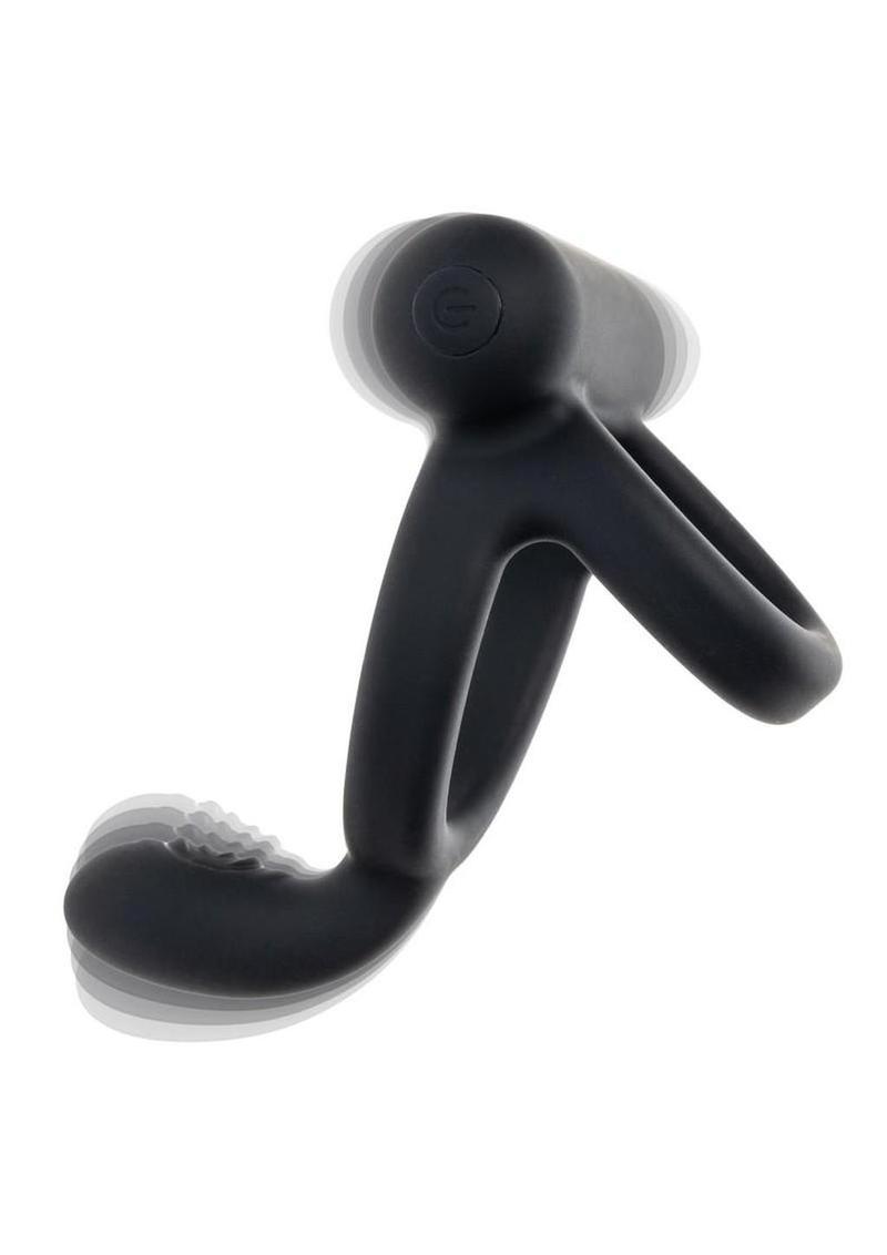 Closer Intimate Rechargeable Silicone Dual Cock Ring Caress Closure