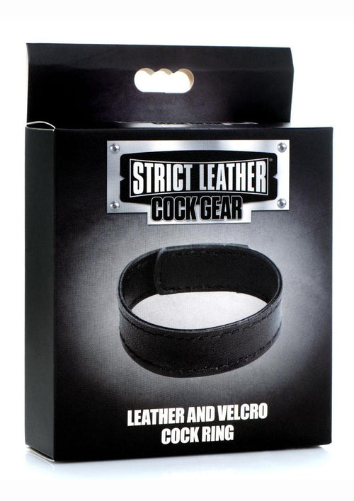 Load image 1 in gallery view. Cock Gear Velcro Leather Cock Ring - Black
