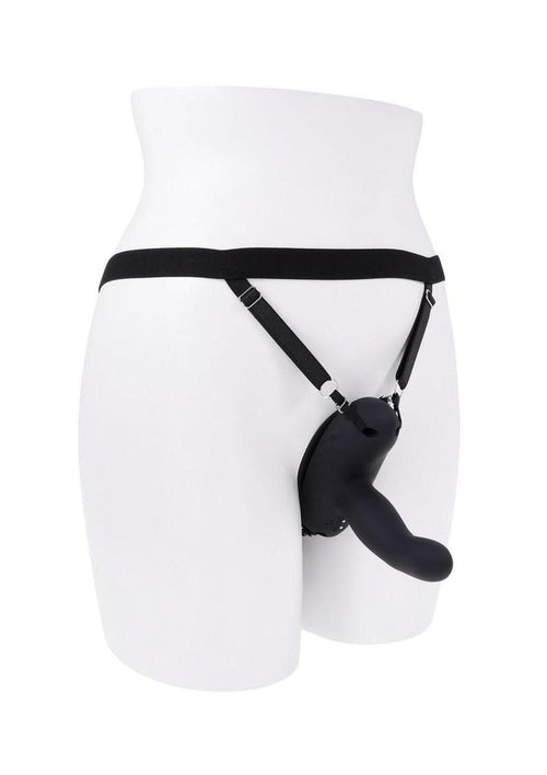 Load image 1 in gallery view. Come Closer Rechargeable Silicone Strap-On Vibrator with Remote Evolved