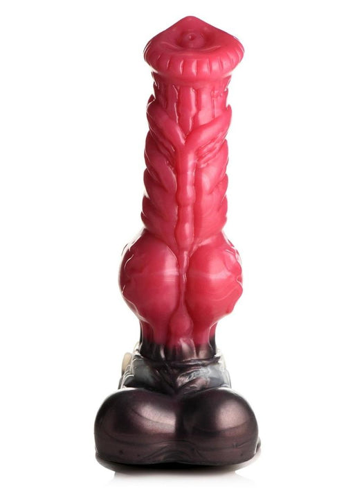 Load image 1 in gallery view. Creature Cocks Cujo Canine Silicone Dildo - Black/Red - XLarge