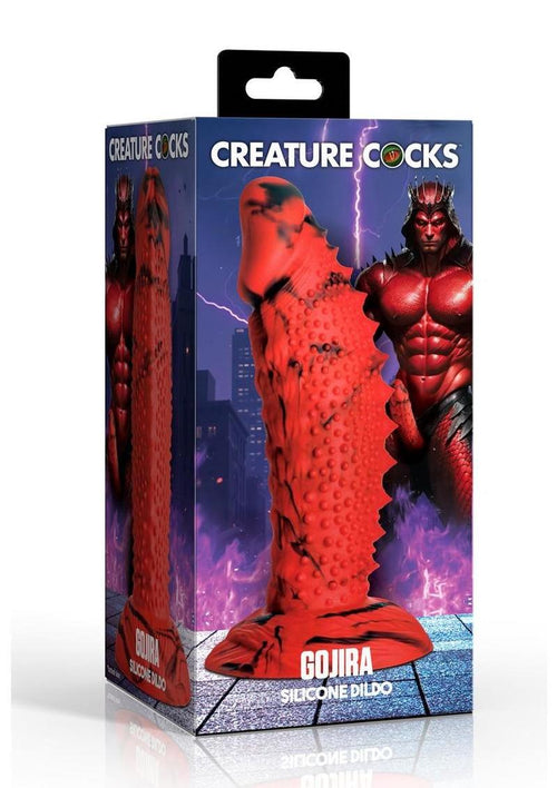 Load image 1 in gallery view. Creature Cocks Gojira Silicone Dildo - Black/Red