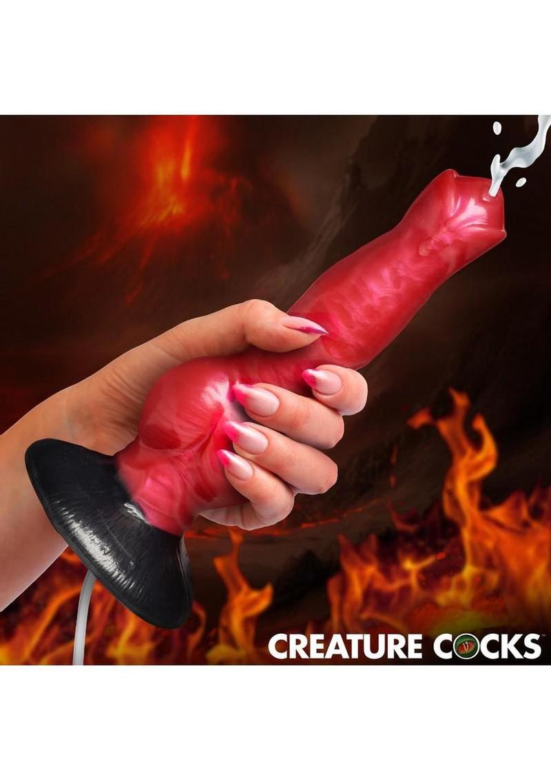 Creature Cocks Hell Hound Squirting Silicone Dildo Creature Cocks