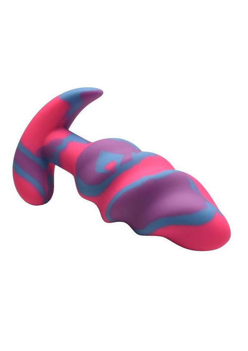 Load image 1 in gallery view. Creature Cocks Unicorn Swirl Silicone Butt Plug Creature Cocks