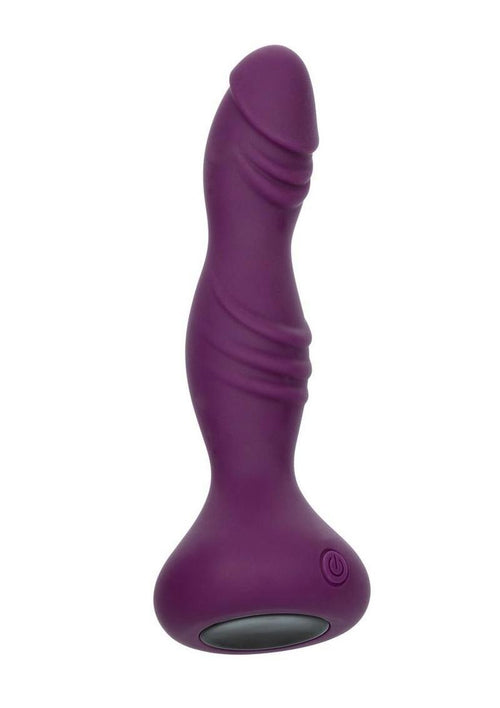 Load image 1 in gallery view. Deep Stud Rechargeable Silicone Reverberating Probe - Purple