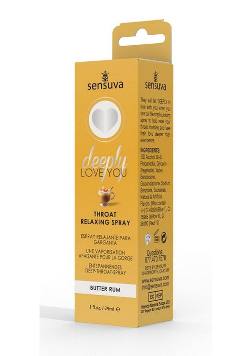 Load image 1 in gallery view. Deeply Love You Throat Relaxing Spray Butter Rum - 1oz